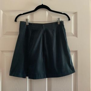 Grey Mini Skirt with Slit